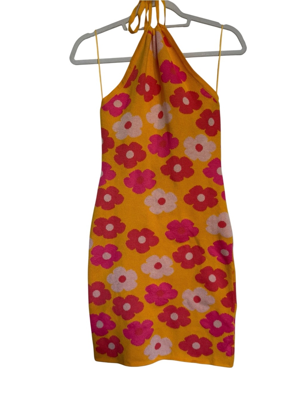 Altar'd State Retro Floral Halter‎ Knit Dress